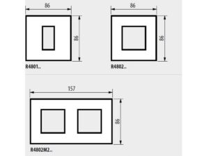 Декоративна рамка Classia 1+1 черен сатен